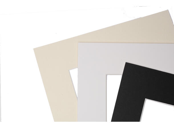 Passepartout 40x50 Hvit Bildestørrelse 30x40cm 